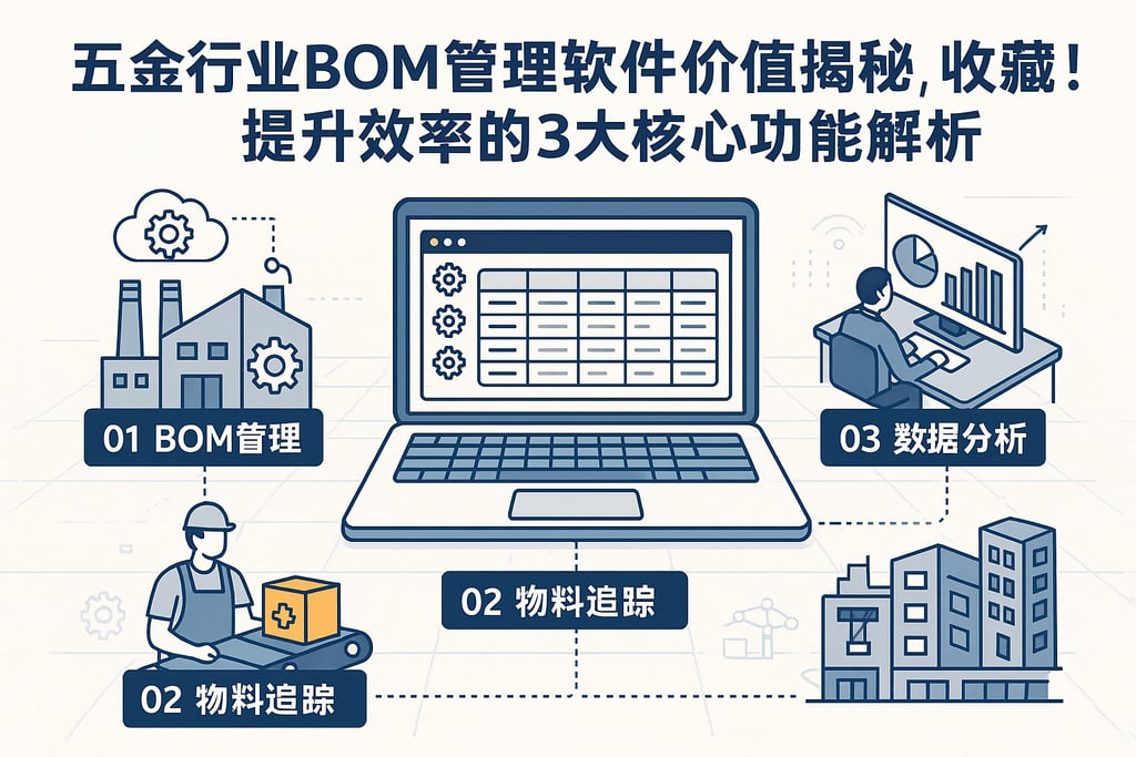 五金行业BOM管理软件价值揭秘，收藏！提升效率的3大核心功能解析