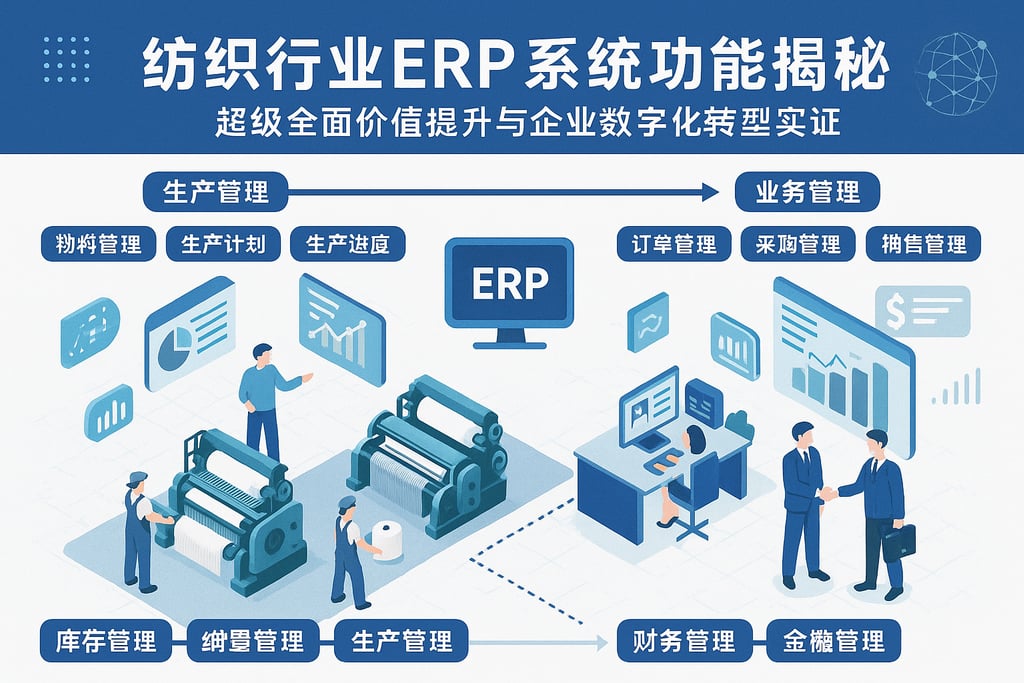 纺织行业ERP系统功能揭秘，超级全面价值提升与企业数字化转型实证