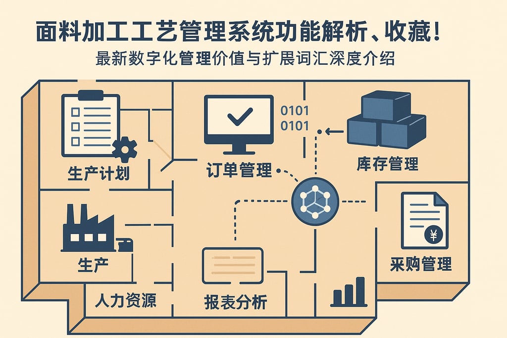 面料加工工艺管理系统功能解析，收藏！最新数字化管理价值与扩展词汇深度介绍