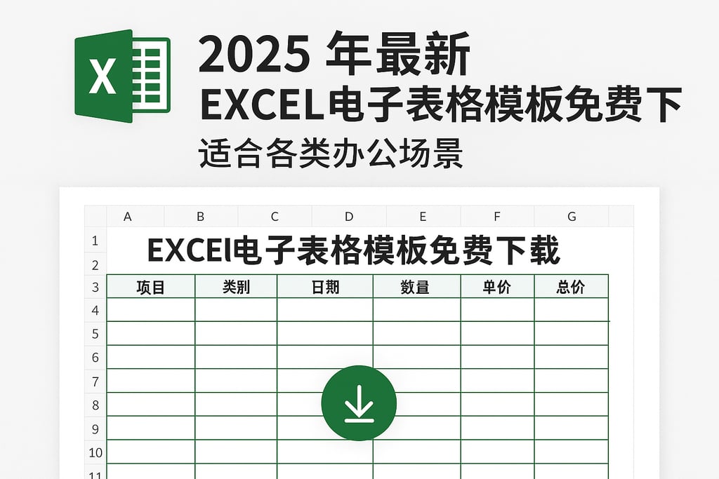 2025年最新excel电子表格模板免费下载，适合各类办公场景