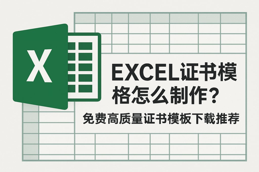excel证书模板怎么制作？免费高质量证书模板下载推荐