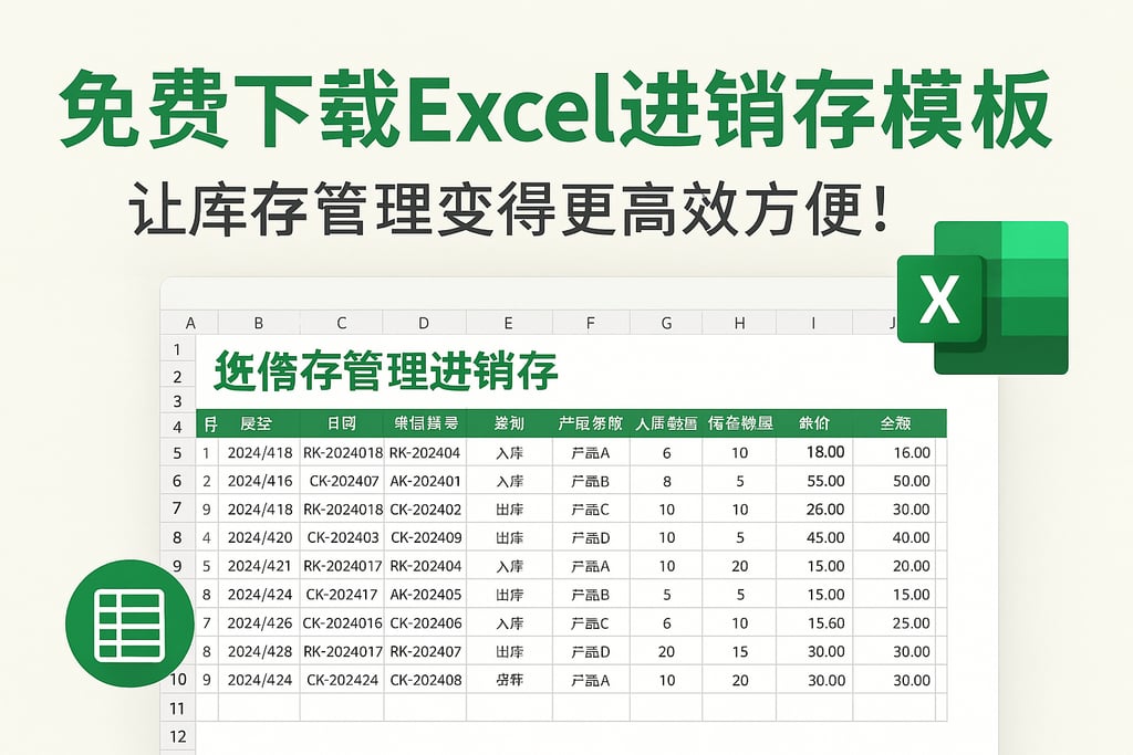 免费下载Excel进销存模板，让库存管理变得更高效方便！
