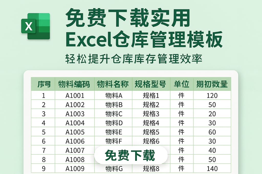 免费下载实用excel仓库管理模板，轻松提升仓库库存管理效率