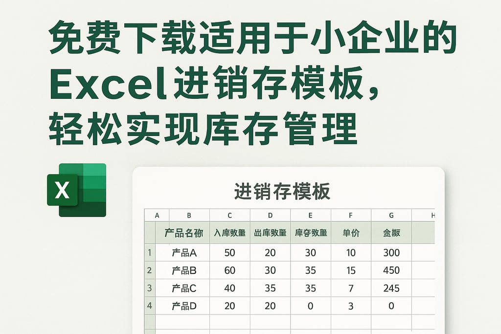 免费下载适用于小企业的excel进销存模板，轻松实现库存管理