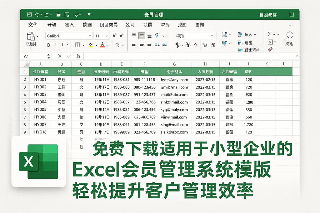 免费下载适用于小型企业的Excel会员管理系统模板，轻松提升客户管理效率