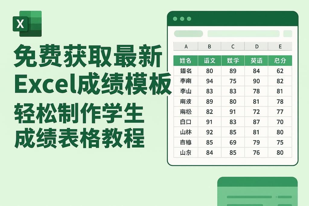 免费获取最新excel成绩模板，轻松制作学生成绩表格教程