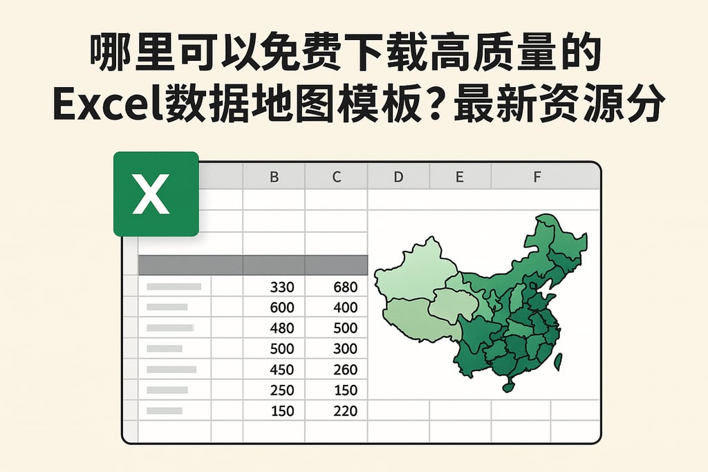 哪里可以免费下载高质量的Excel数据地图模板？最新资源分享