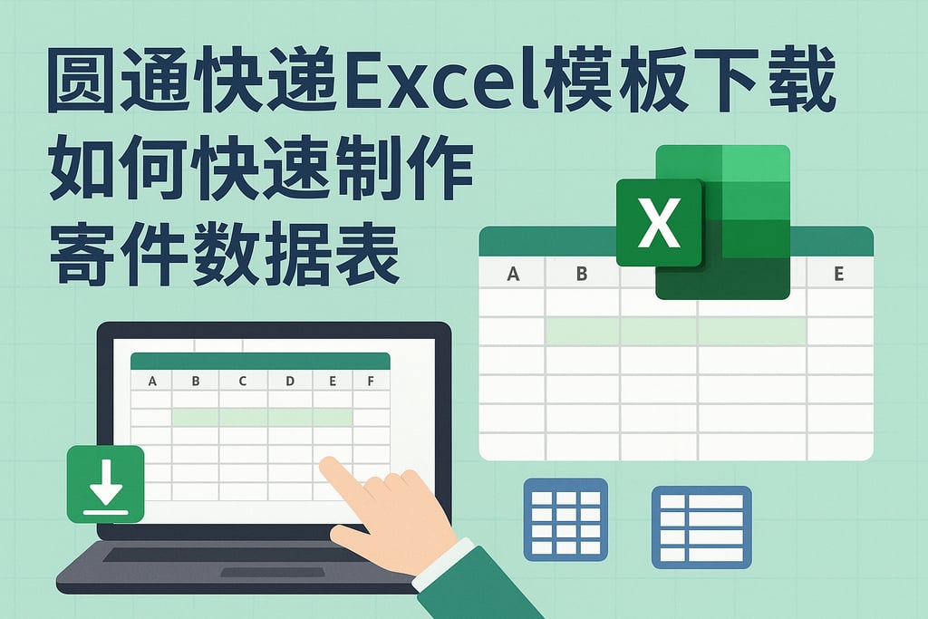 圆通快递excel模板下载教程，如何快速制作寄件数据表