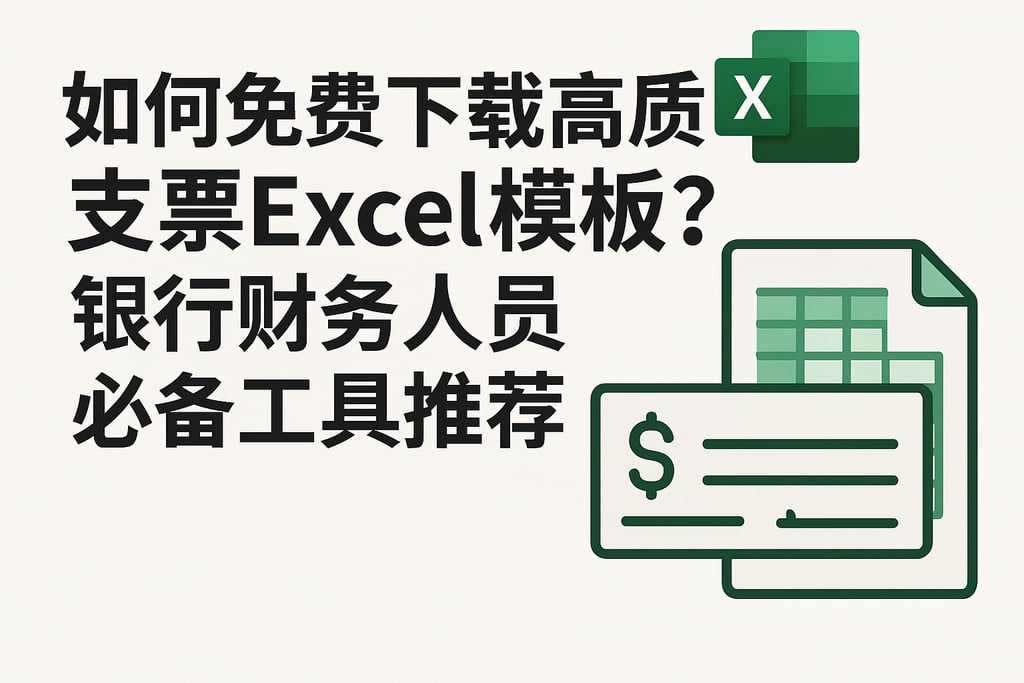 如何免费下载高质量支票excel模板？银行财务人员必备工具推荐