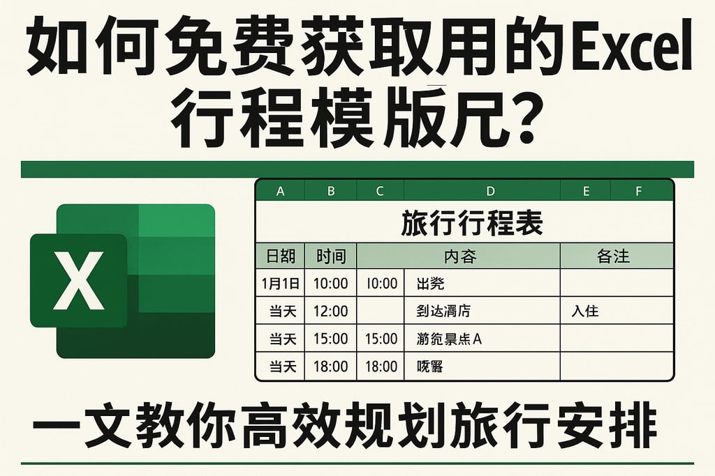 如何免费获取实用的excel行程模板？一文教你高效规划旅行安排