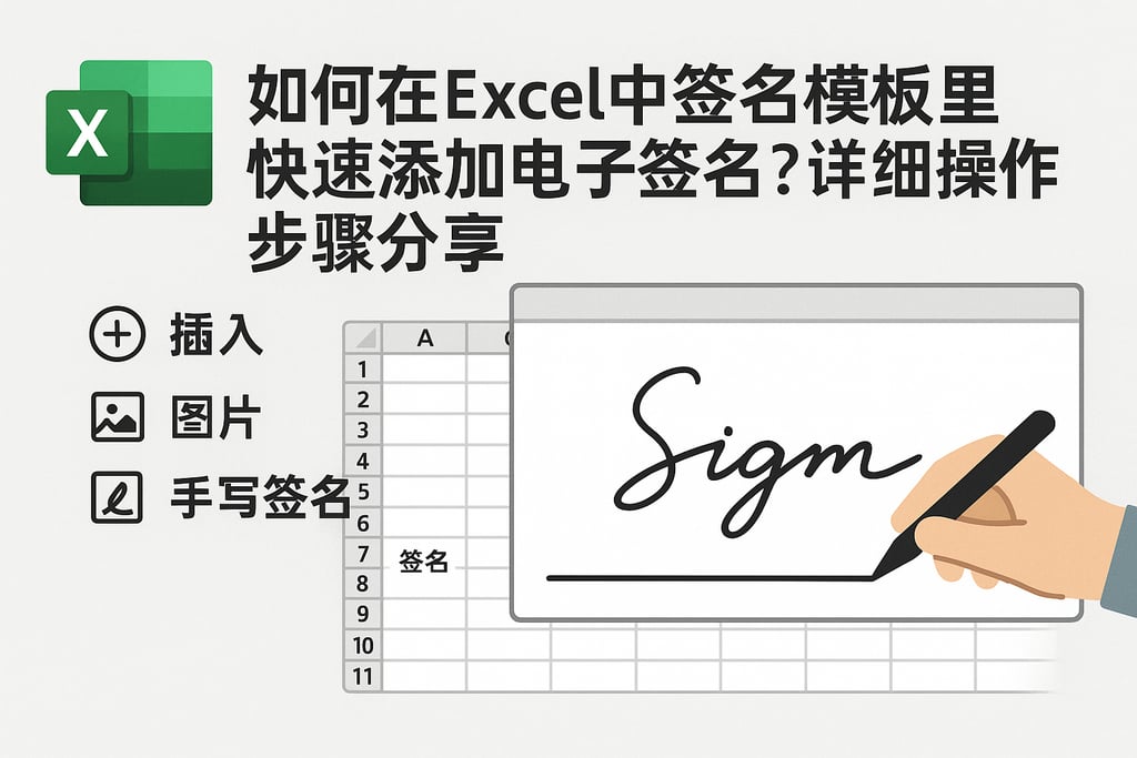 如何在Excel中签名模板里快速添加电子签名？详细操作步骤分享