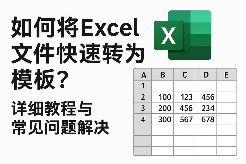 如何将Excel文件快速转为模板？详细教程与常见问题解决