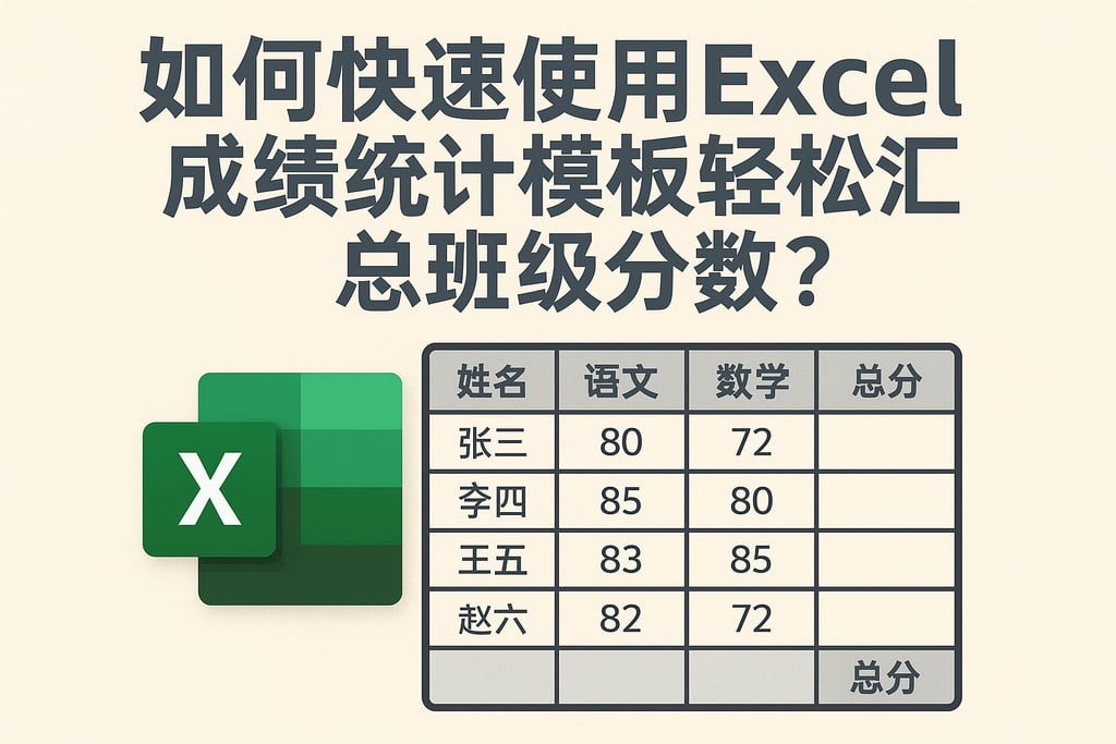 如何快速使用excel成绩统计模板轻松汇总班级分数？