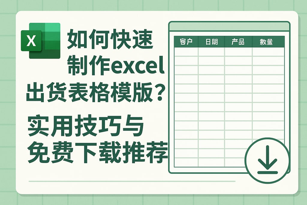 如何快速制作excel出货表格模板？实用技巧与免费下载推荐