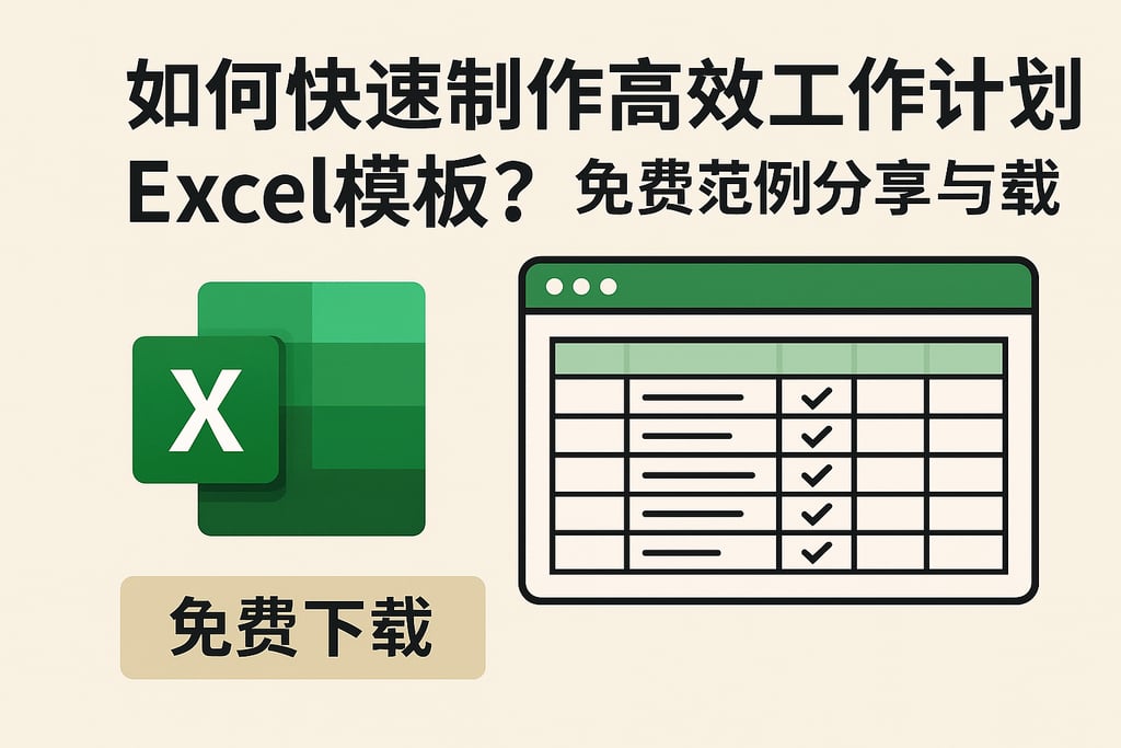 如何快速制作高效工作计划excel模板？免费范例分享与下载