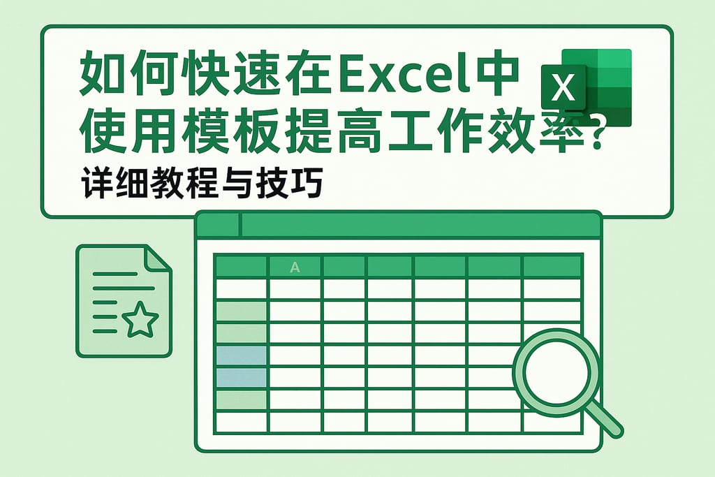 如何快速在Excel中使用模板提高工作效率？详细教程与技巧
