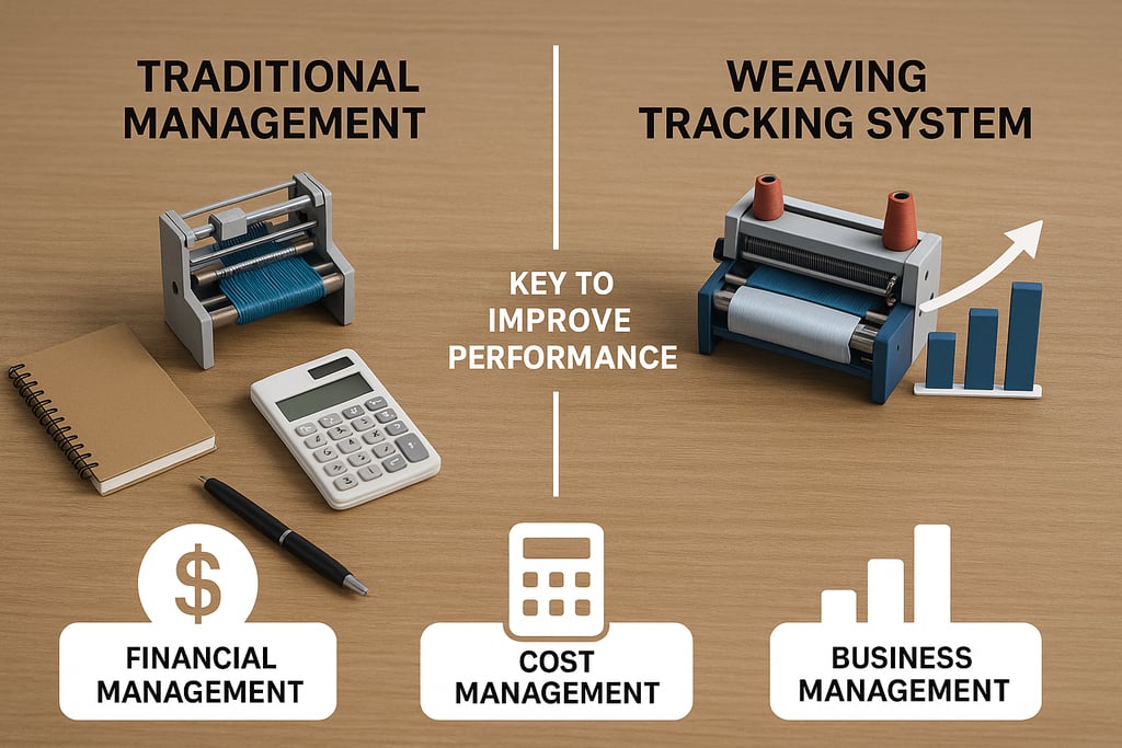 纺织设备织造跟踪系统和传统管理方式对比，省时高效提升业绩的关键点