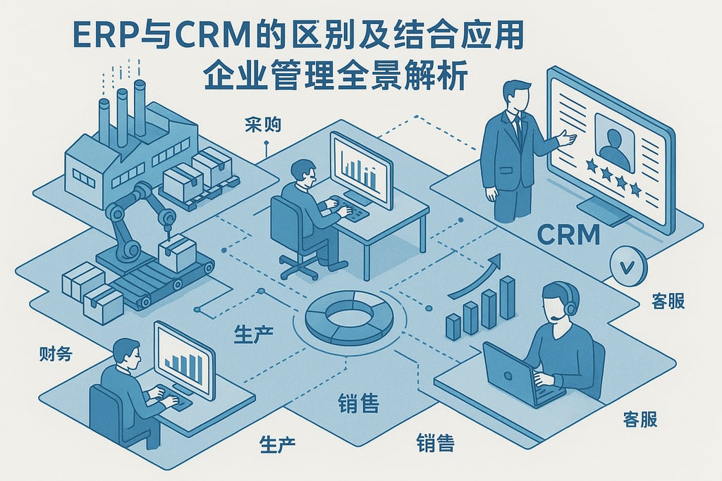 ERP与CRM的区别及结合应用，企业管理全景解析