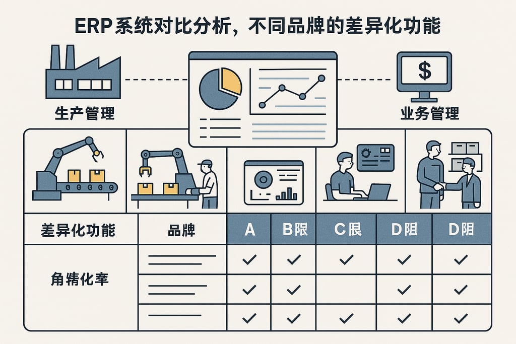 ERP系统对比分析，不同品牌的差异化功能