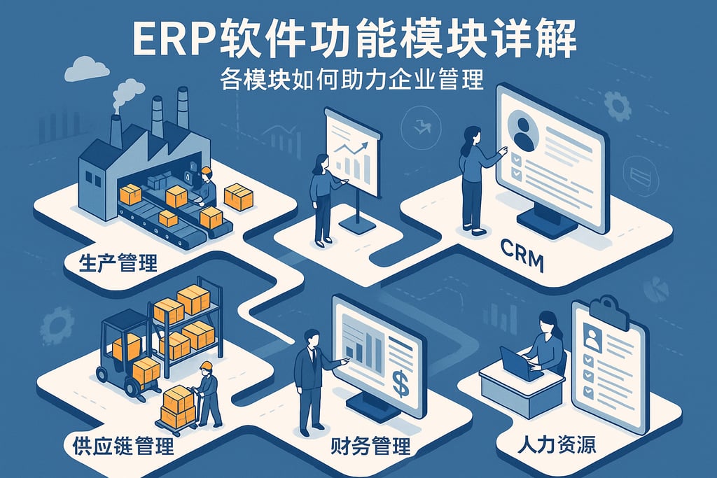 ERP软件功能模块详解，各模块如何助力企业管理