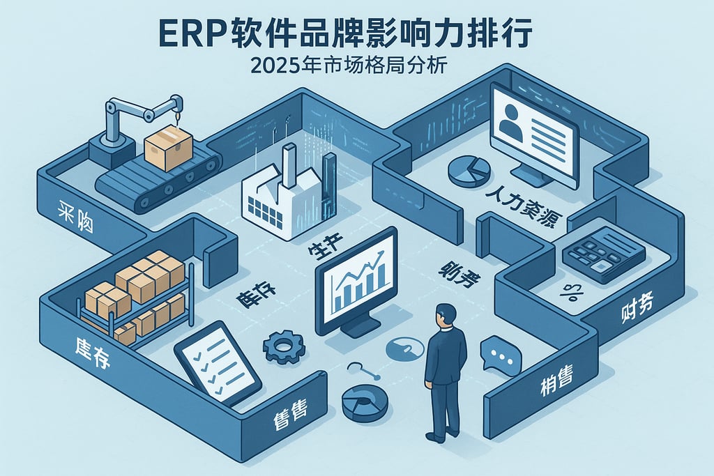 ERP软件品牌影响力排行，2025年市场格局分析