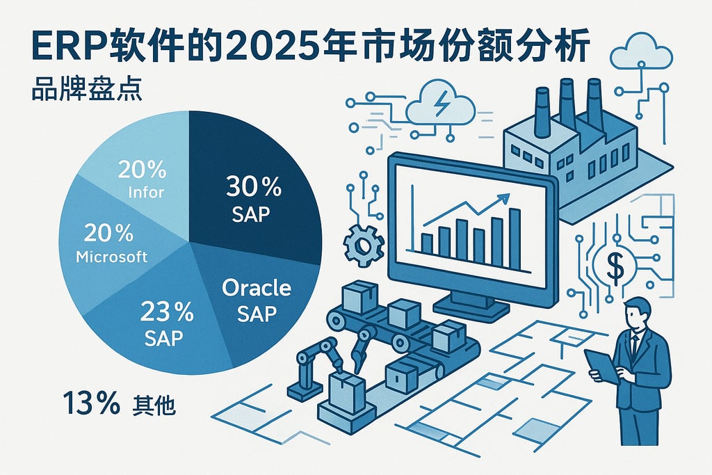 ERP软件的2025年市场份额分析，品牌盘点