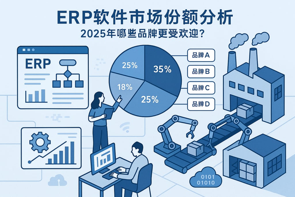 ERP软件的市场份额分析，2025年哪些品牌更受欢迎？
