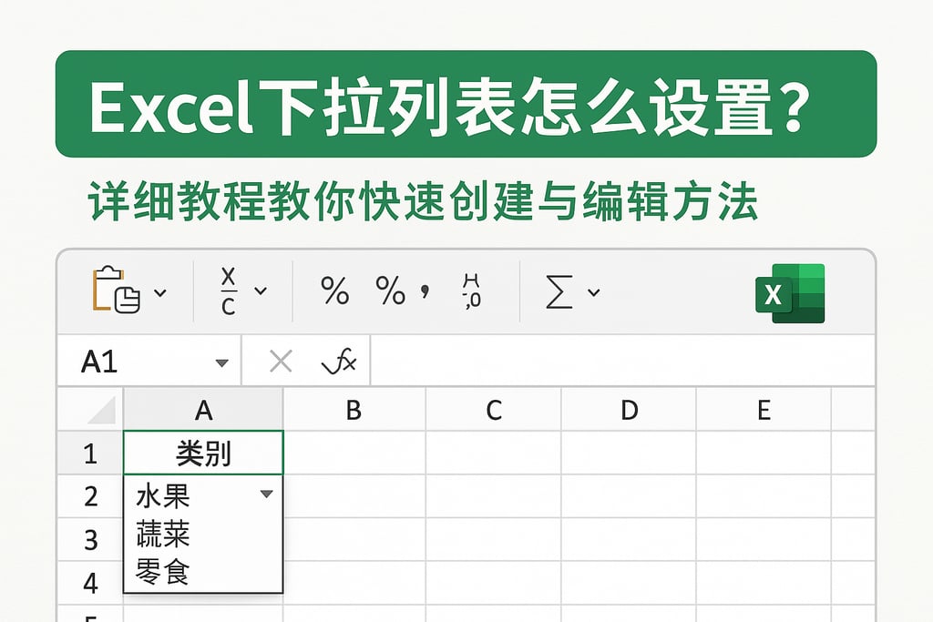 Excel下拉列表怎么设置？详细教程教你快速创建与编辑方法