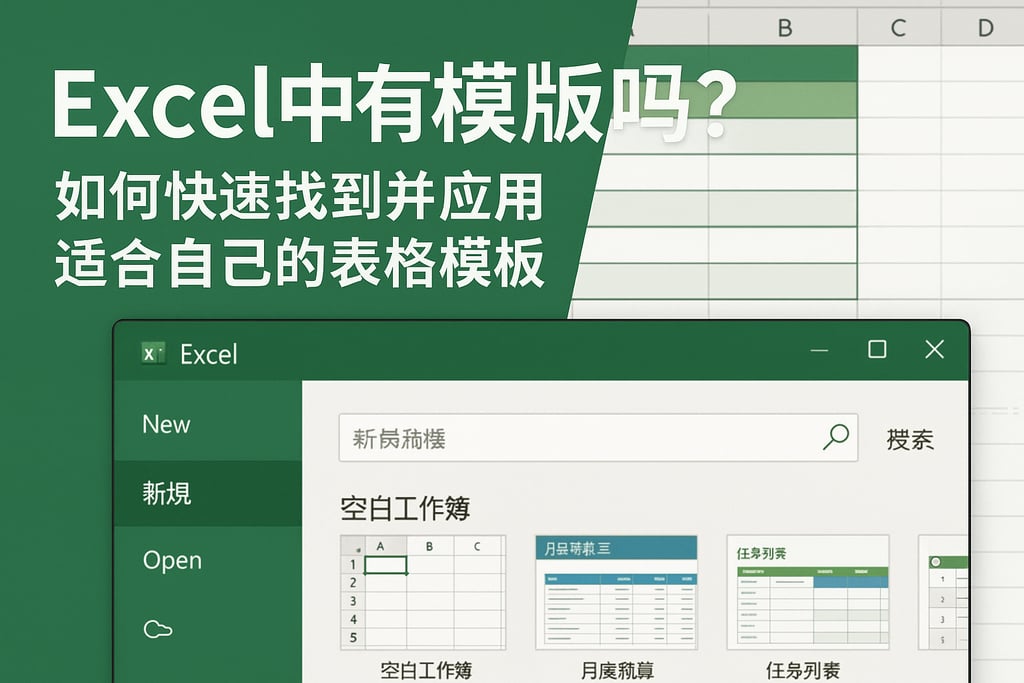 Excel中有模板吗？如何快速找到并应用适合自己的表格模板