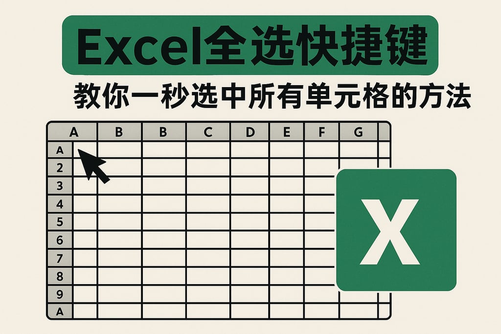 Excel全选快捷键是什么？教你一秒选中所有单元格的方法