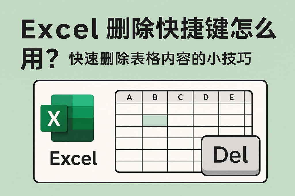 Excel删除快捷键怎么用？快速删除表格内容的小技巧