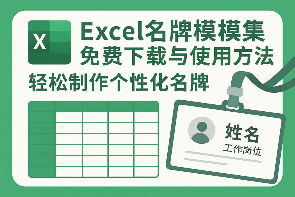 Excel名牌模板免费下载与使用方法，轻松制作个性化名牌