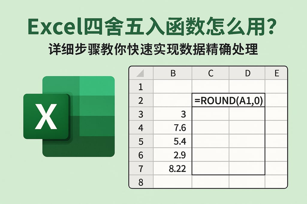 Excel四舍五入函数怎么用？详细步骤教你快速实现数据精确处理