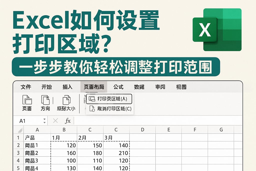 Excel如何设置打印区域？一步步教你轻松调整打印范围
