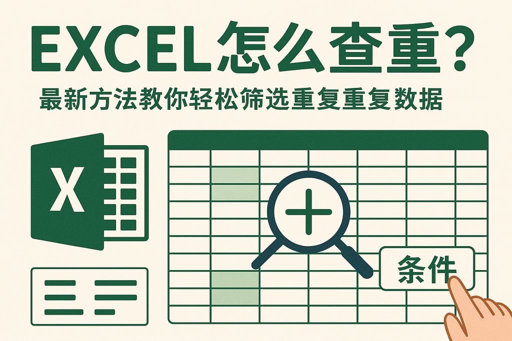 Excel怎么查重？最新方法教你轻松筛选重复数据