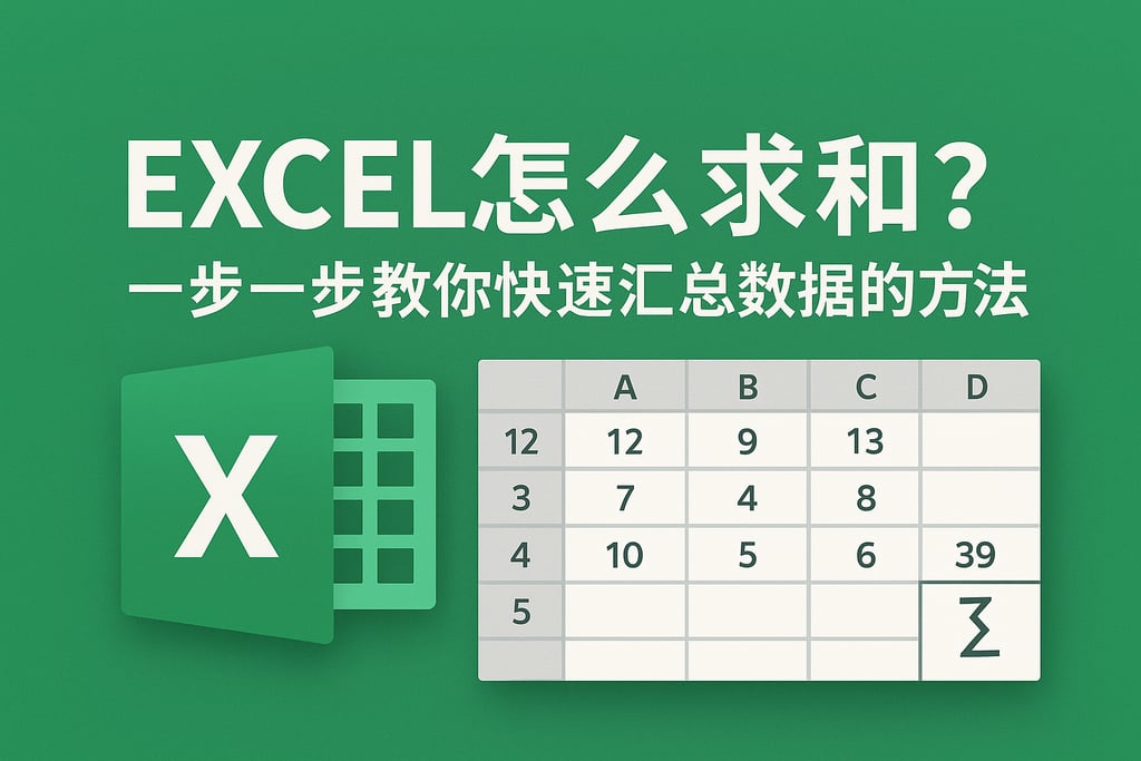 Excel怎么求和？一步一步教你快速汇总数据的方法