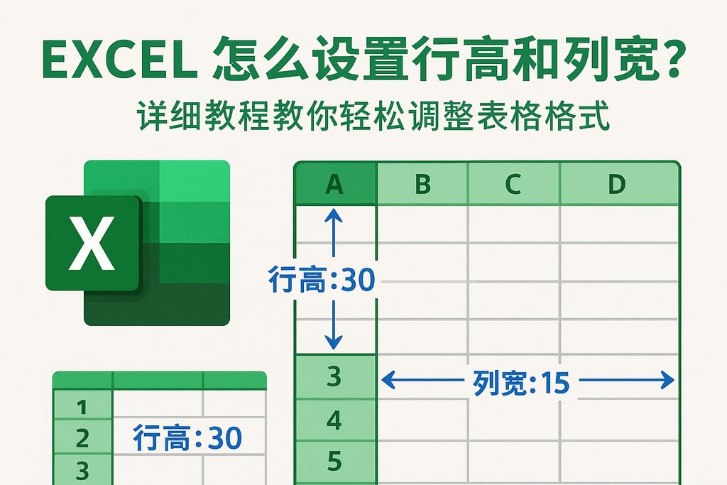 Excel怎么设置行高和列宽？详细教程教你轻松调整表格格式