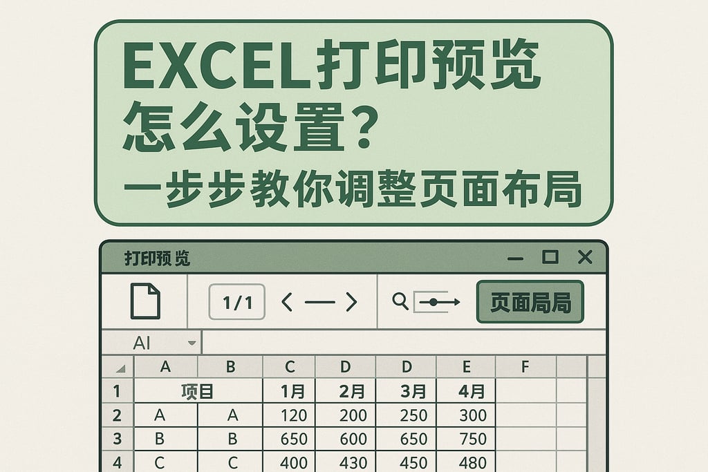 Excel打印预览怎么设置？一步步教你调整页面布局