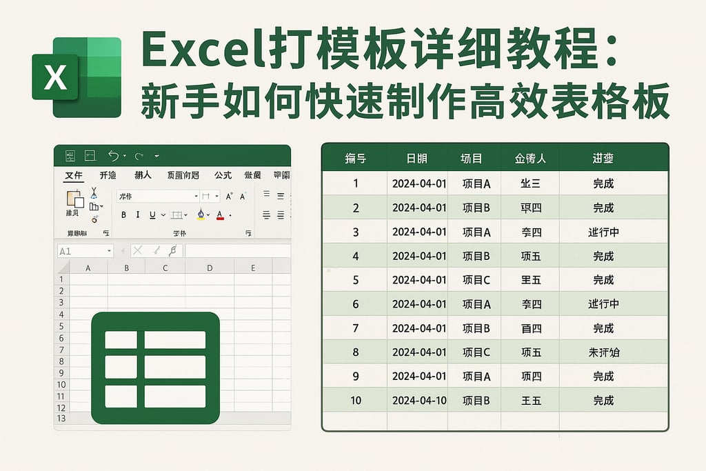 Excel打模板详细教程：新手如何快速制作高效表格模板