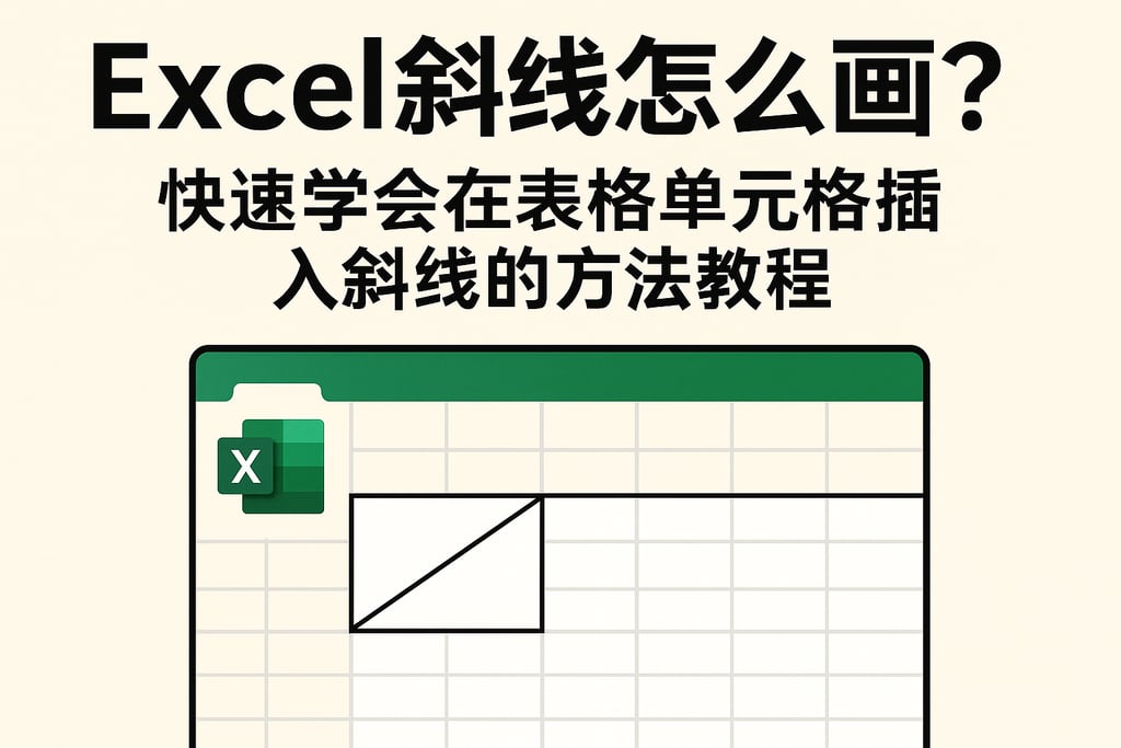 Excel斜线怎么画？快速学会在表格单元格插入斜线的方法教程