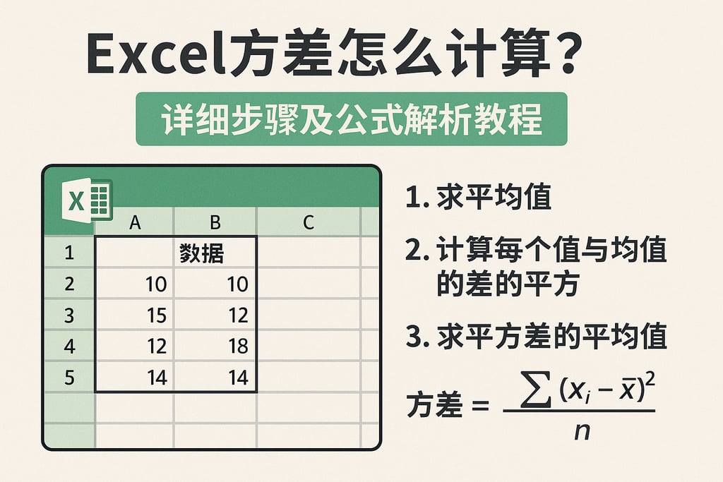 Excel方差怎么计算？详细步骤及公式解析教程