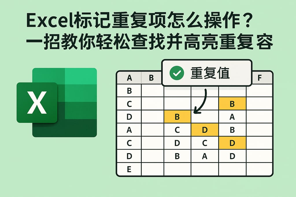 Excel标记重复项怎么操作？一招教你轻松查找并高亮重复内容