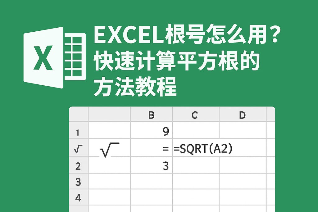 Excel根号怎么用？快速计算平方根的方法教程