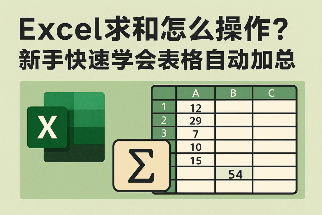 Excel求和怎么操作？新手快速学会表格自动加总技巧