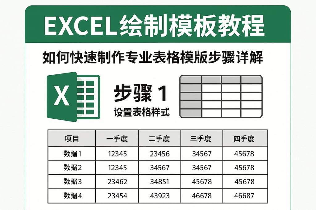 Excel绘制模板教程：如何快速制作专业表格模板步骤详解