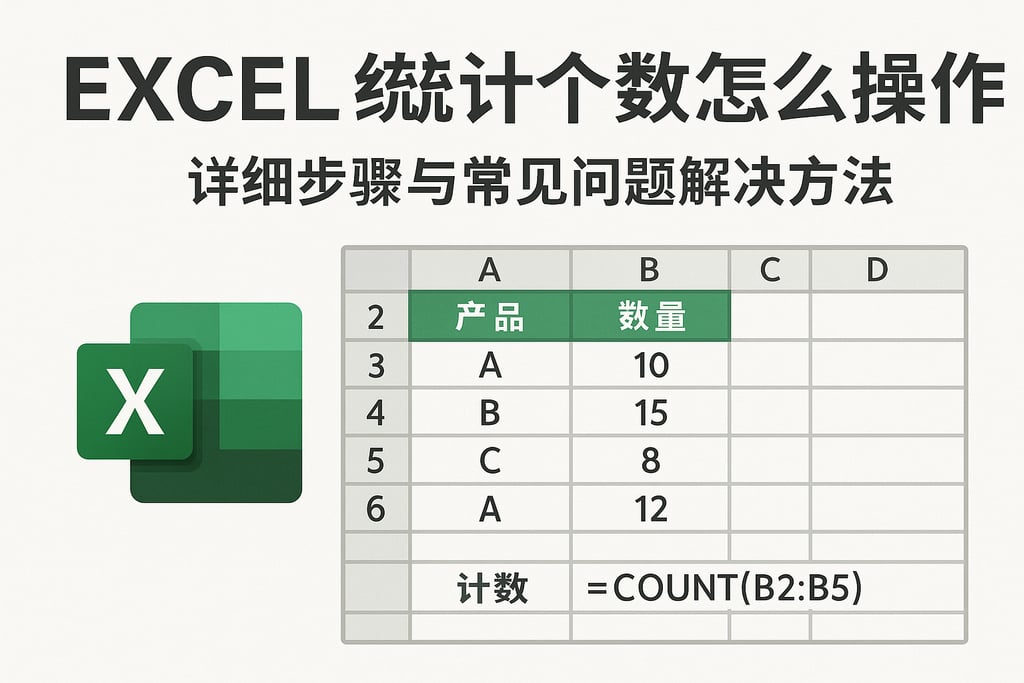 Excel统计个数怎么操作？详细步骤与常见问题解决方法