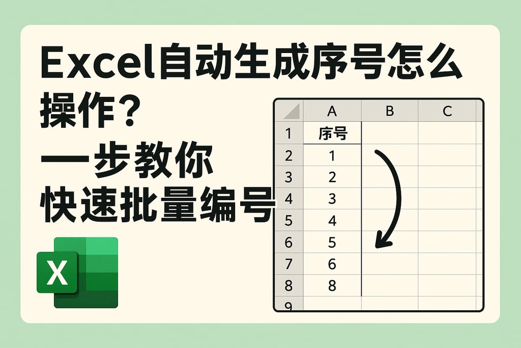 Excel自动生成序号怎么操作？一步教你快速批量编号