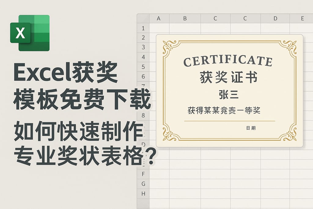 Excel获奖模板免费下载，如何快速制作专业奖状表格？