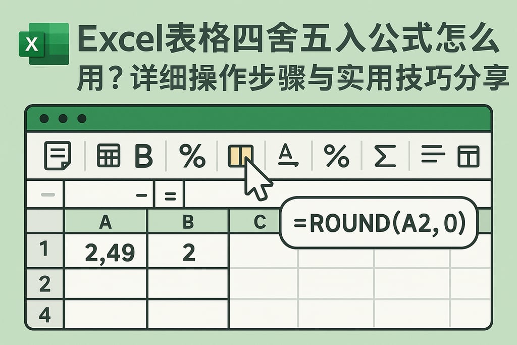 Excel表格四舍五入公式怎么用？详细操作步骤与实用技巧分享