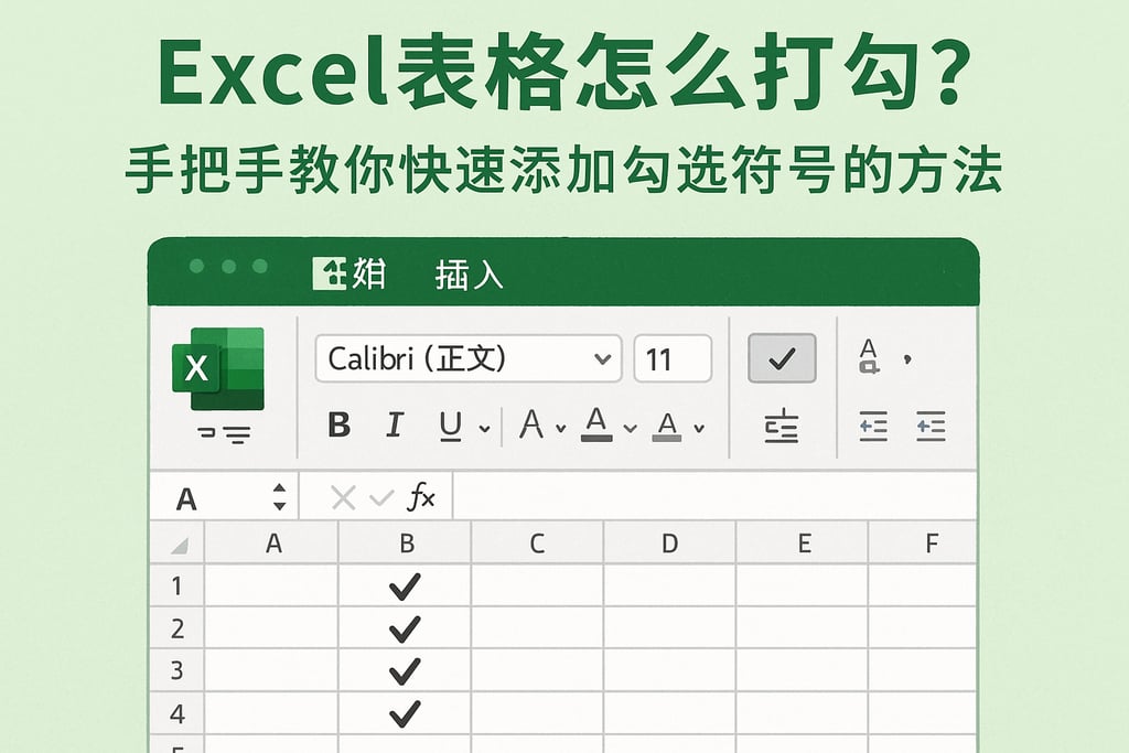 Excel表格怎么打勾？手把手教你快速添加勾选符号的方法
